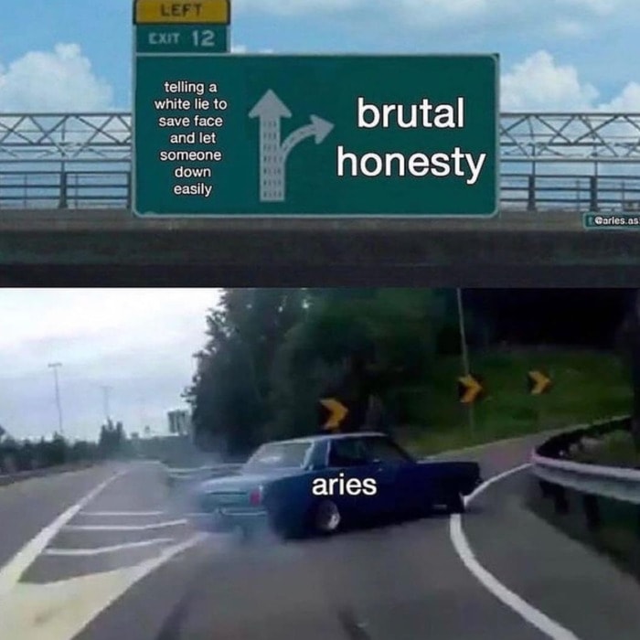 Aries Memes - brutal honesty