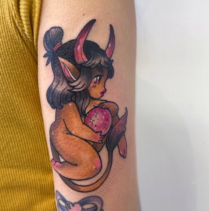 Taurus Tattoos - little Taurus babe