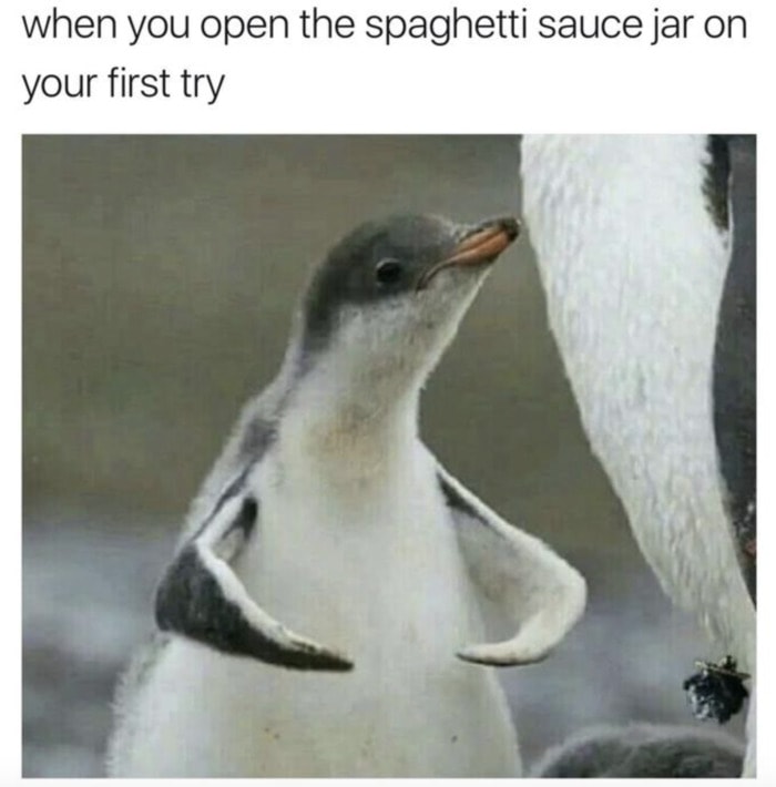 Wholesome Memes - Open spaghetti sauce jar on first try