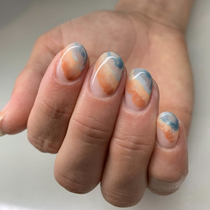 Beach Nail Art - sandy beach nails