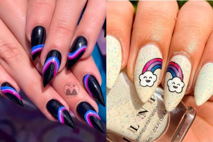 Celebrate Your Pride With These Nail Designs Featuring the Bisexual Flag