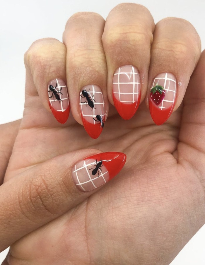 Summer Nail Designs - picnic nails