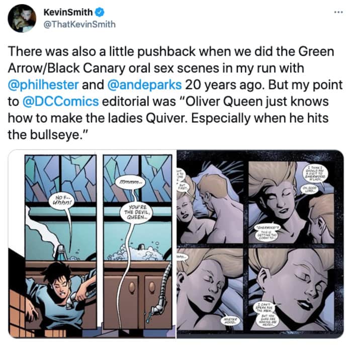 Which Superheroes Give Head - Green Arrow tweet
