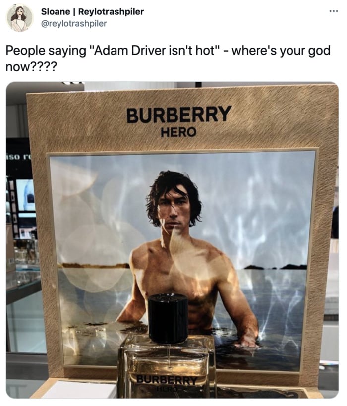 Adam Driver Centaur Memes - burberry ad
