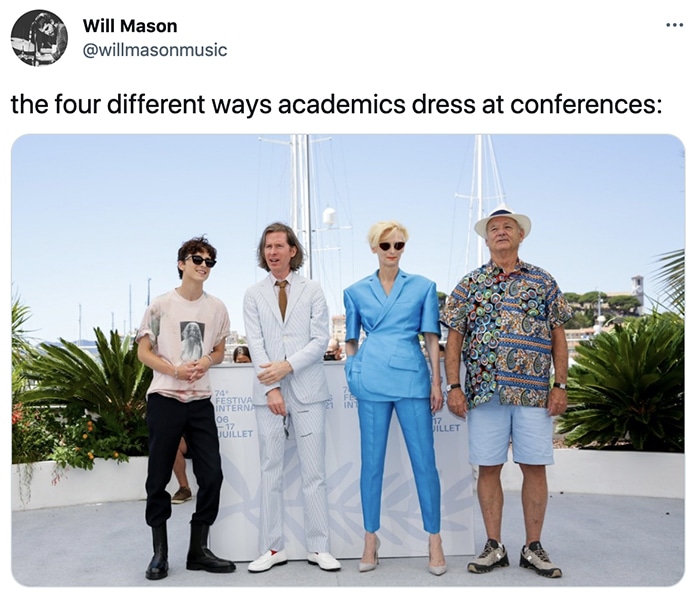 Bill Murray Photo Cannes - how academics dress at conferences