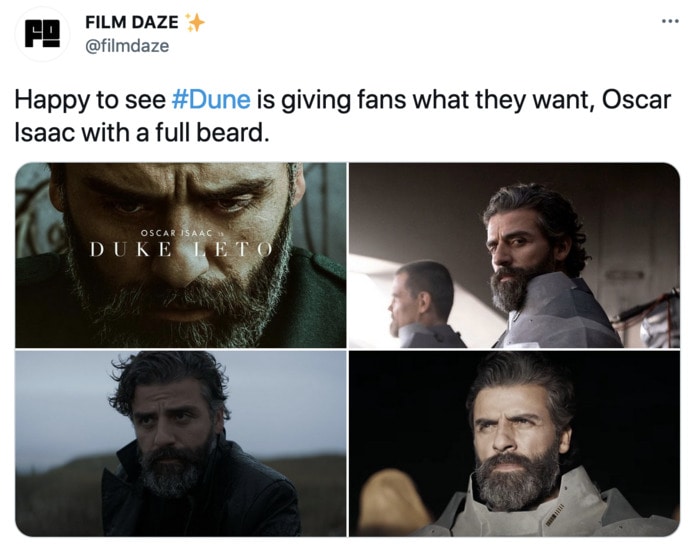 Dune Poster Tweets - Oscar Isaac beard