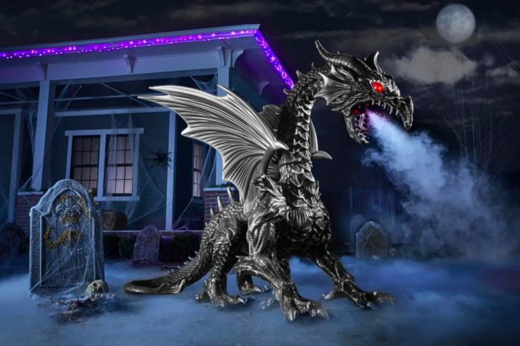 Home Depot’s Fog-Breathing Dragon Is This Year’s Giant Skeleton