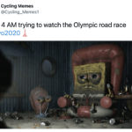 Olympic Tweets - watching olympics road race spongebob