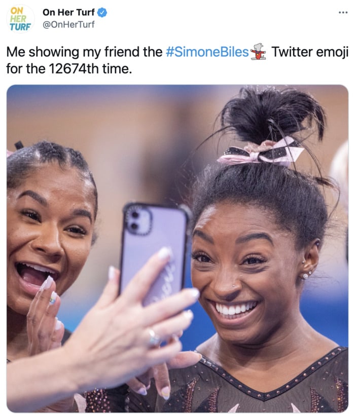 Olympic Memes Tweets - simone emoji