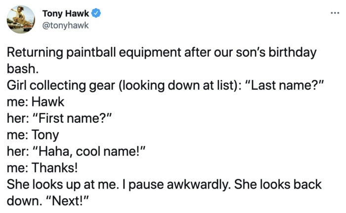 Tony Hawk - name