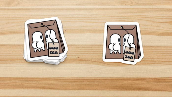 Ghost Puns - Boo tea stickers