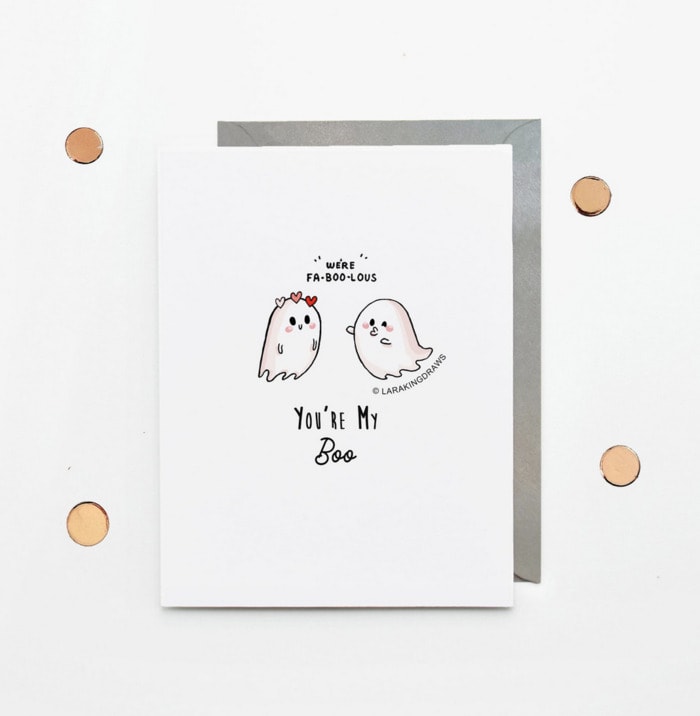 Ghost Puns - you're my boo greeting card