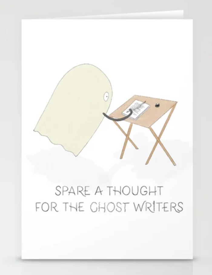 Ghost Puns - ghost writers card