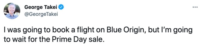 Jeff Bezos Space Tweets - Prime Day Sale