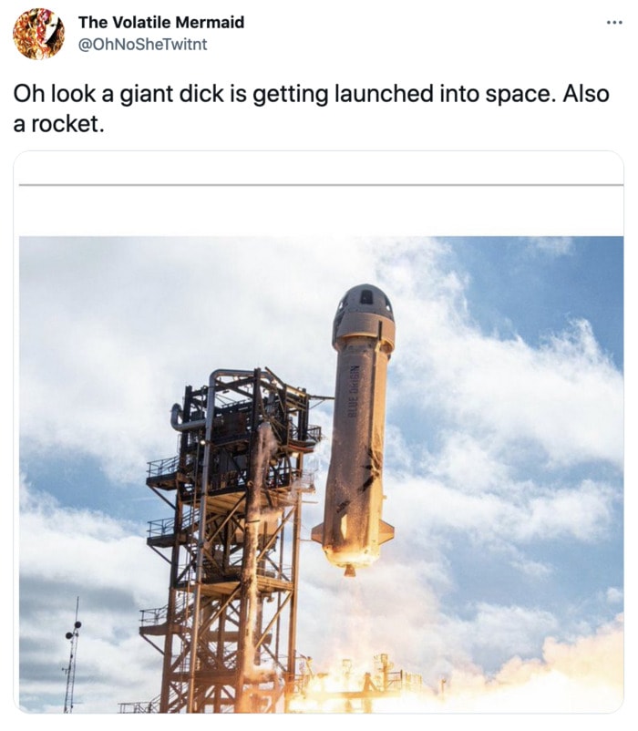 Jeff Bezos Space Tweets - giant dick