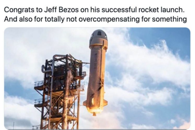Twitter Reacts to Jeff Bezos’ Dick-Shaped Space Odyssey