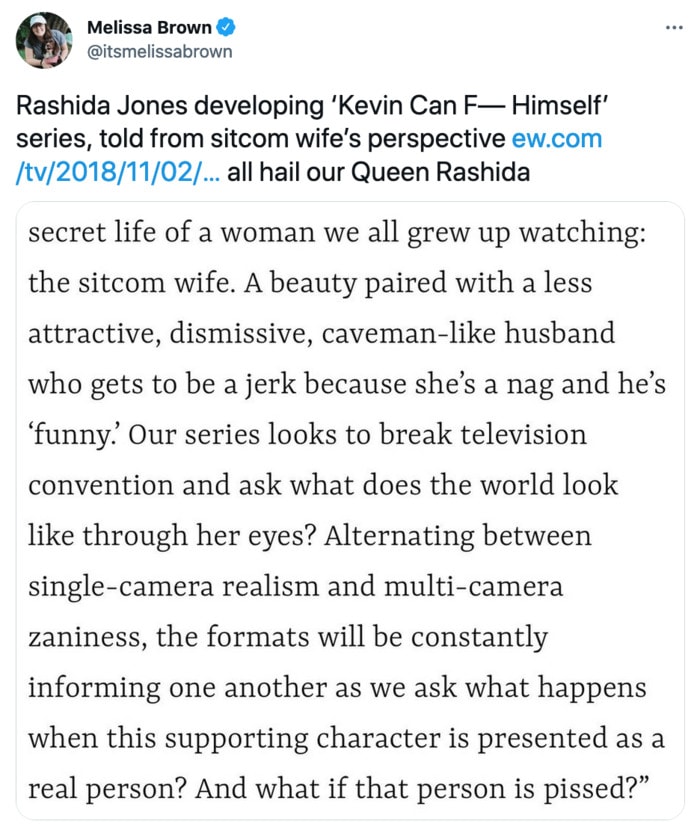 Kevin Can F Himself Tweets - Rashida Jones comments
