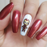 Marvel Nails - Iron Man nail art
