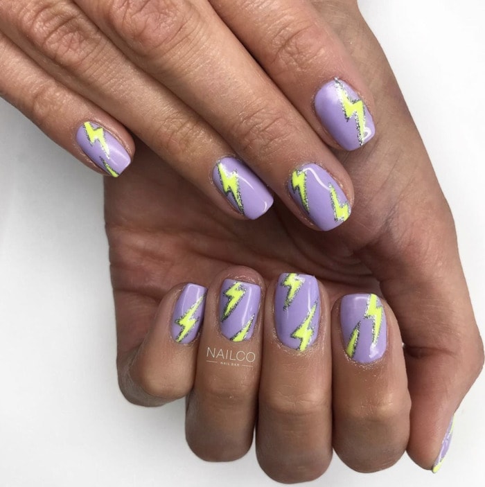 Purple Nail Designs - Flame Nails