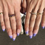 Purple Nail Designs - dark purple tips