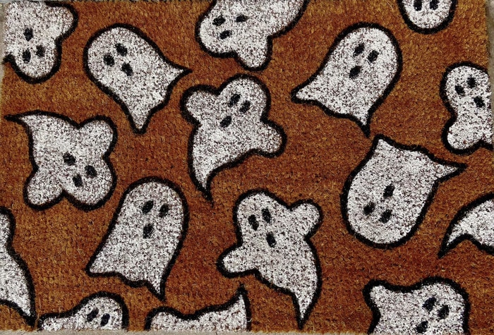 Ghost Rugs - orange halloween ghost rug