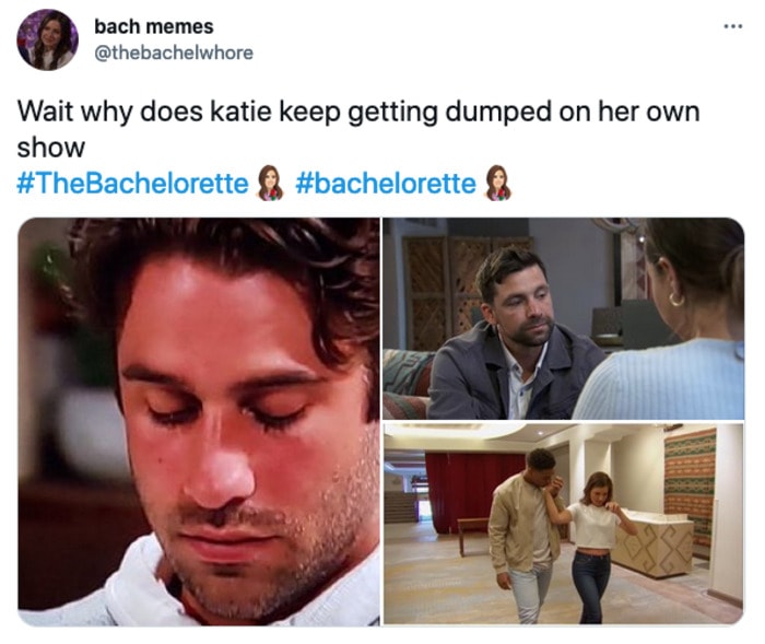 Bachelorette Tweets - Katie broken up with