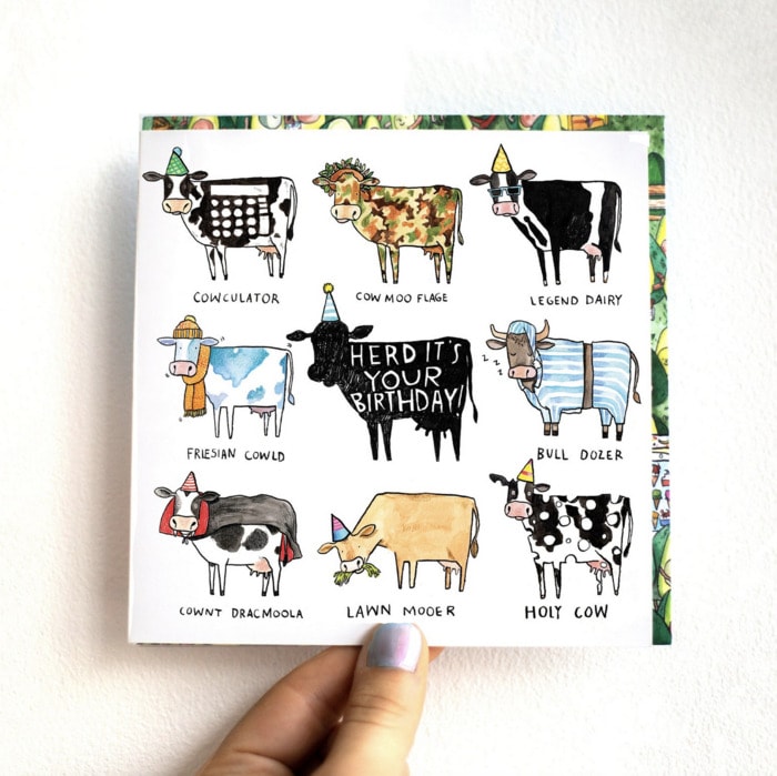 Bad Puns - herd it's your birthday card