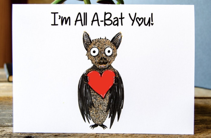Bat Puns - I'm All A-Bat You Card