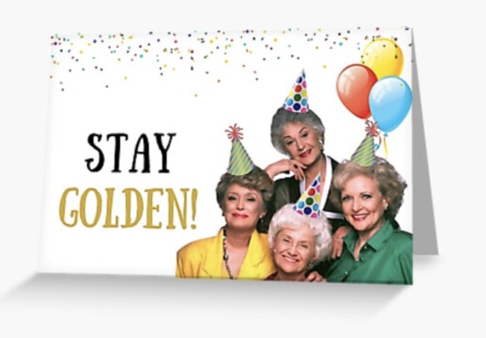 Birthday Puns - stay golden card