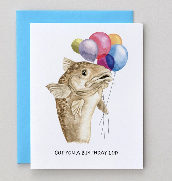 Birthday Puns - Birthday cod card