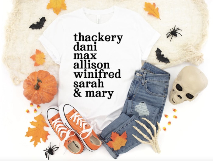 Hocus Pocus Gifts - Character Names Tee
