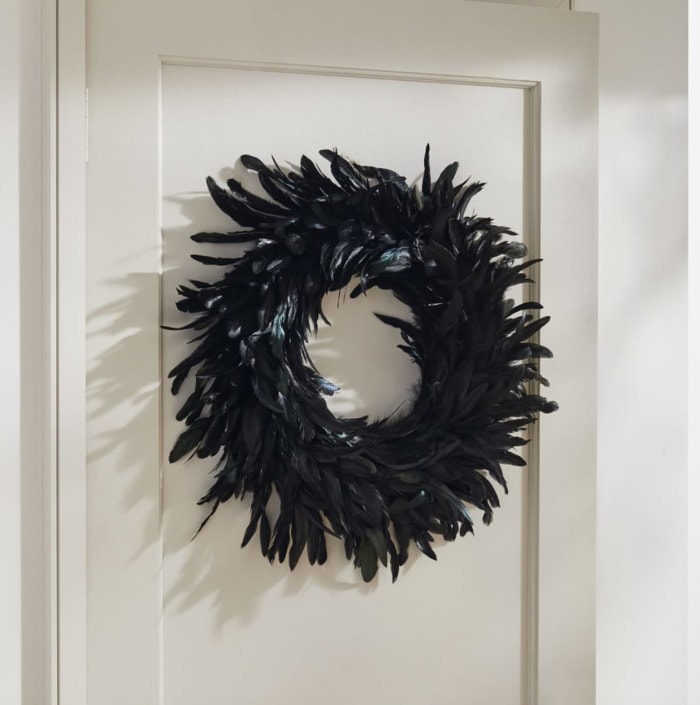 West Elm Halloween Collection - Spooky Feathers Wreath