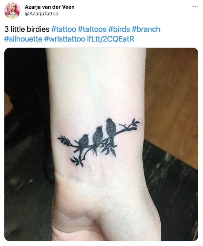 Wrist Tattoos - three little birds