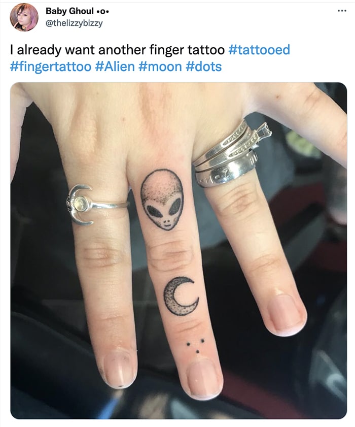 Finger Tattoos - Dots
