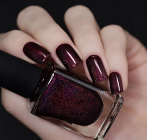 Burgundy Nail Polishes - ILNP Holographic Black Orchid