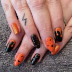 Halloween Nail Designs - classic black and orange