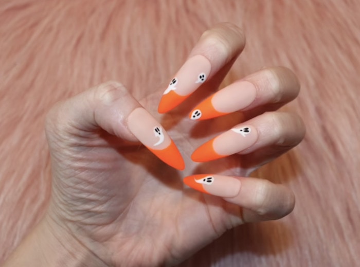 Halloween Nail Designs - ghost press on nails