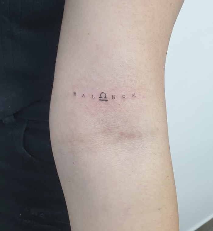 Libra Tattoo - balance minimalist
