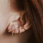 Orbital Piercing - titanium gold earring