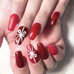 Christmas Nail Designs - present wrapped nails