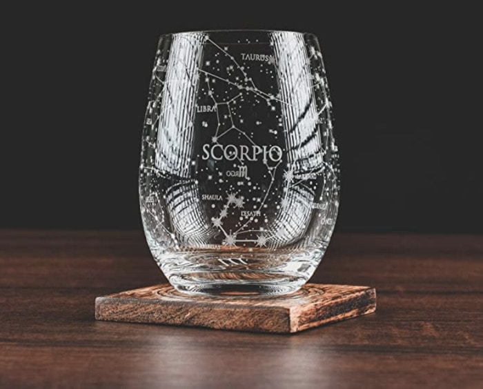 Scorpio Gift Guides - Engraved Wine Glass