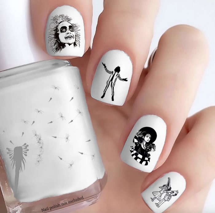 Beetlejuice Nails - Press-on stickers