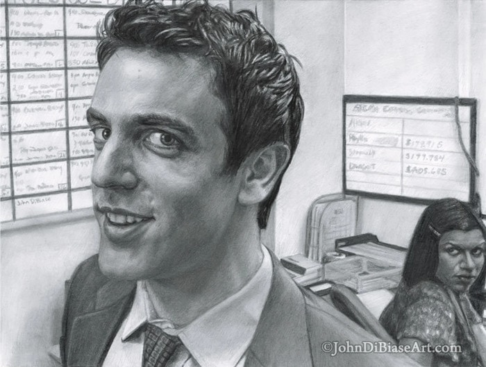 BJ Novak Face On Products - Ryan and Kelly hand drawing