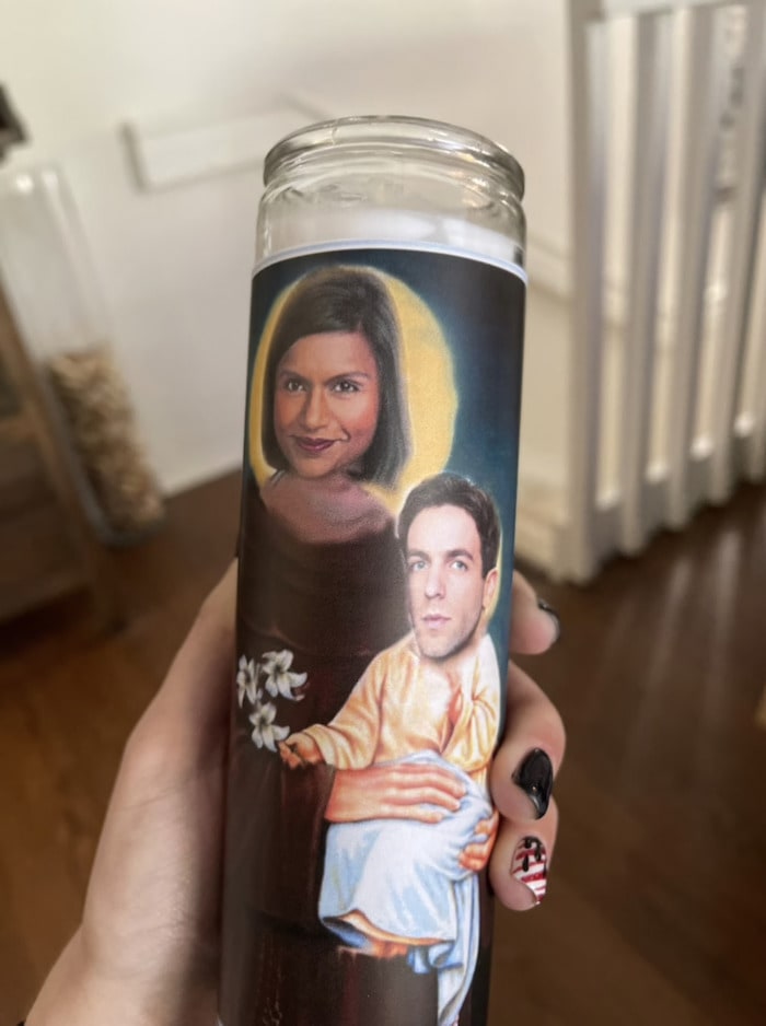 BJ Novak Face On Products - Ryan and Kelly Candle