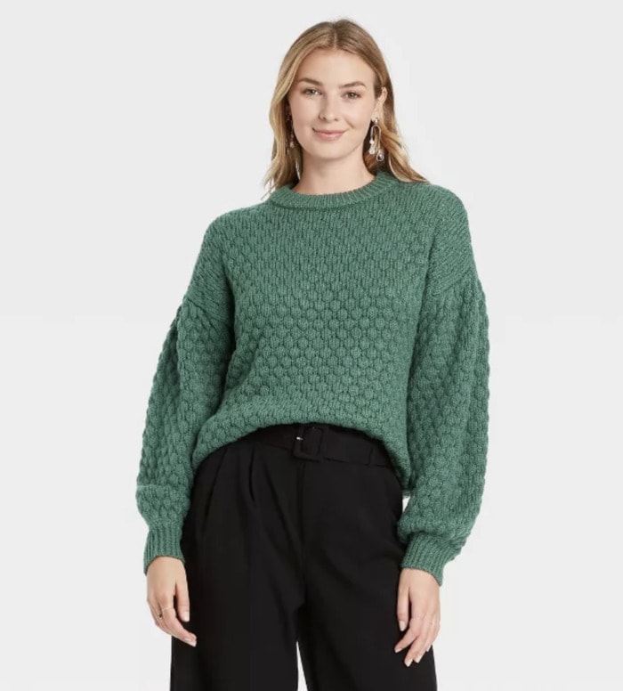 Fall Sweaters - A New Day Teal Crew Neck