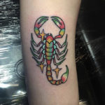 Scorpio Tattoos - colorful scorpion