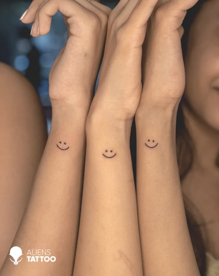 Small Tattoos - smiley faces