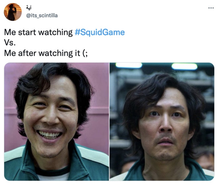 Squid Game Memes - before and after