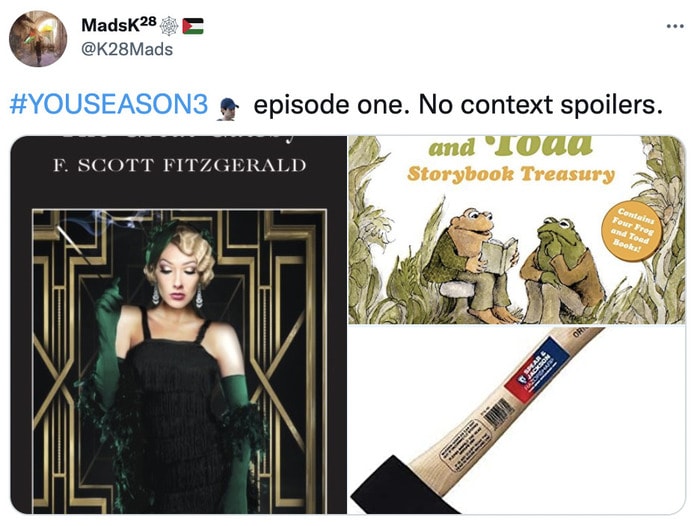 you season 3 tweets - episode no context
