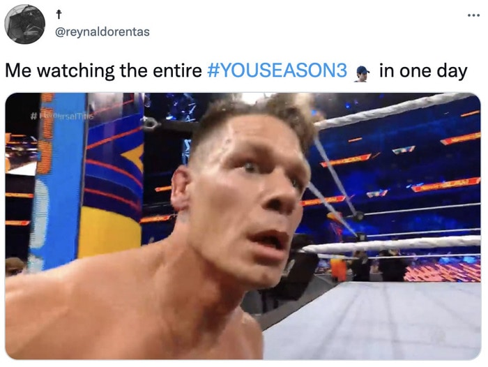 you season 3 tweets - john cena watching whole season